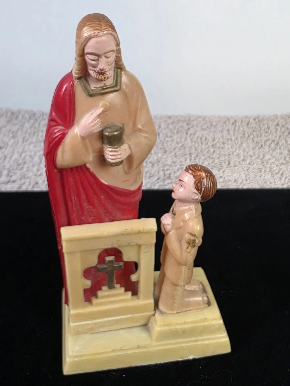 Religious First Holy Communion Depicting Jesus Christ Administering Eucharist